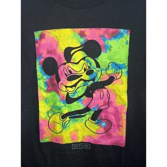 Disney Collection X Neff Mickey Mouse Watercolor  Tie Dye T Shirt Psychedelic  X - Picture 2 of 5